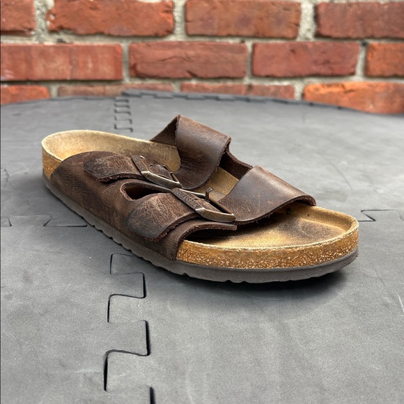Birkenstock Men’s Brown Sandals size 41 Made in Germany - Picture 2 of 9